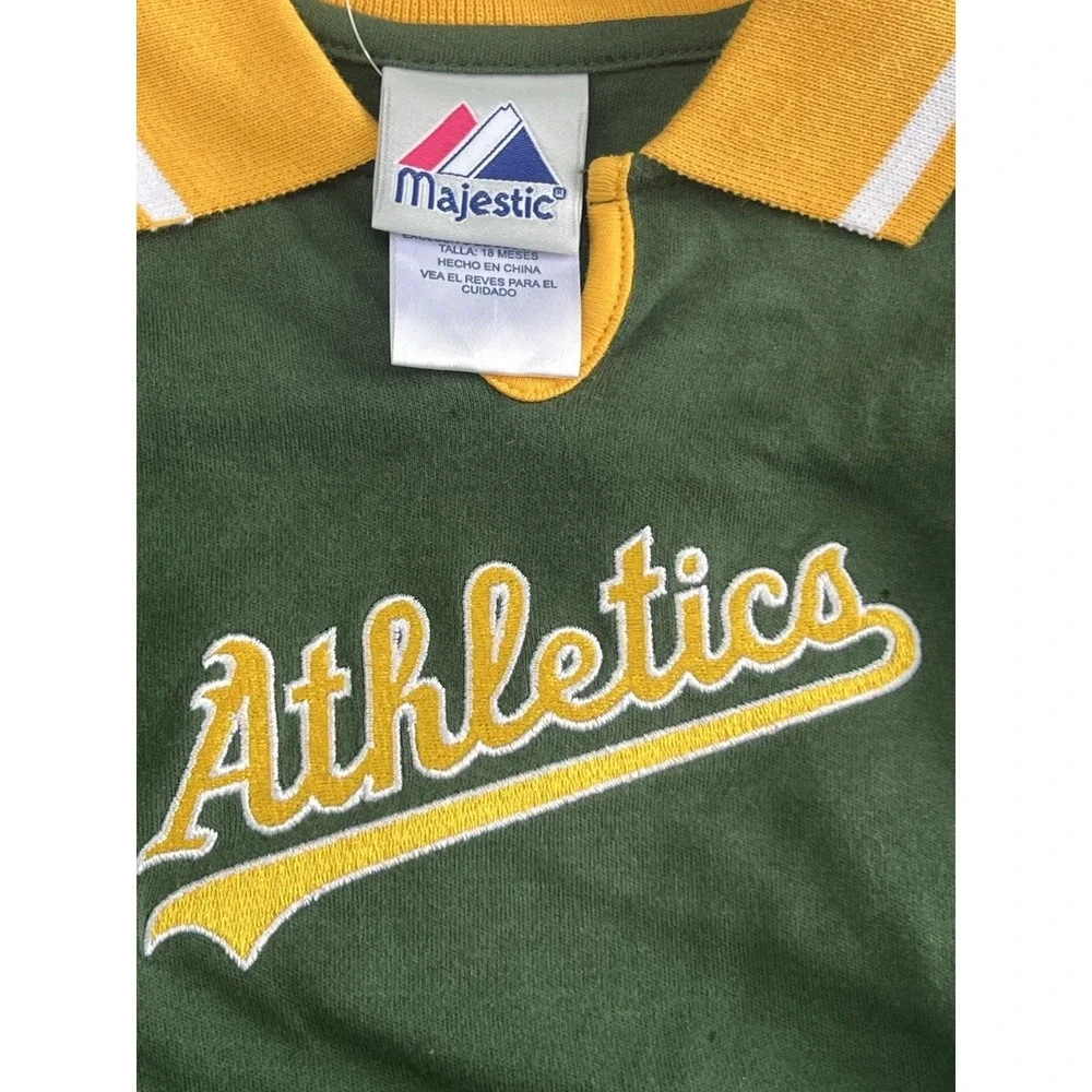New‎ MLB Majestic Athletics Baby Cheerleader Outfit Green 18 Months